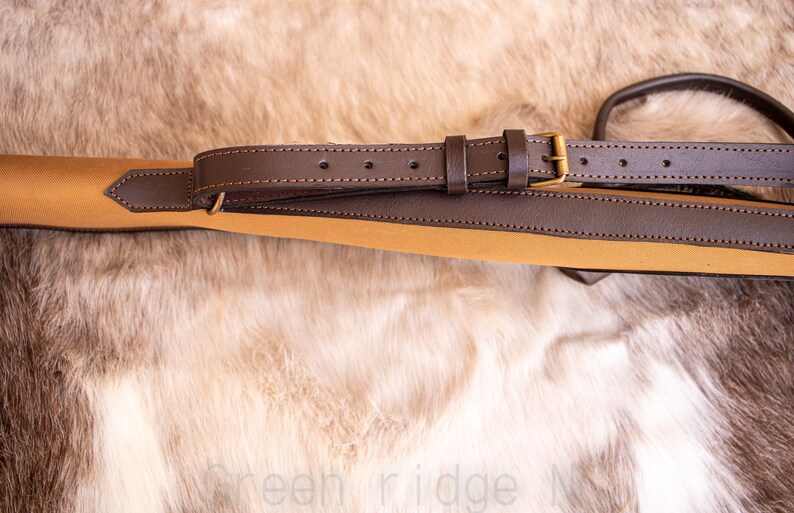 Canvas Rifle Carry Case With Leather Trims Rifle Cover and Etsy