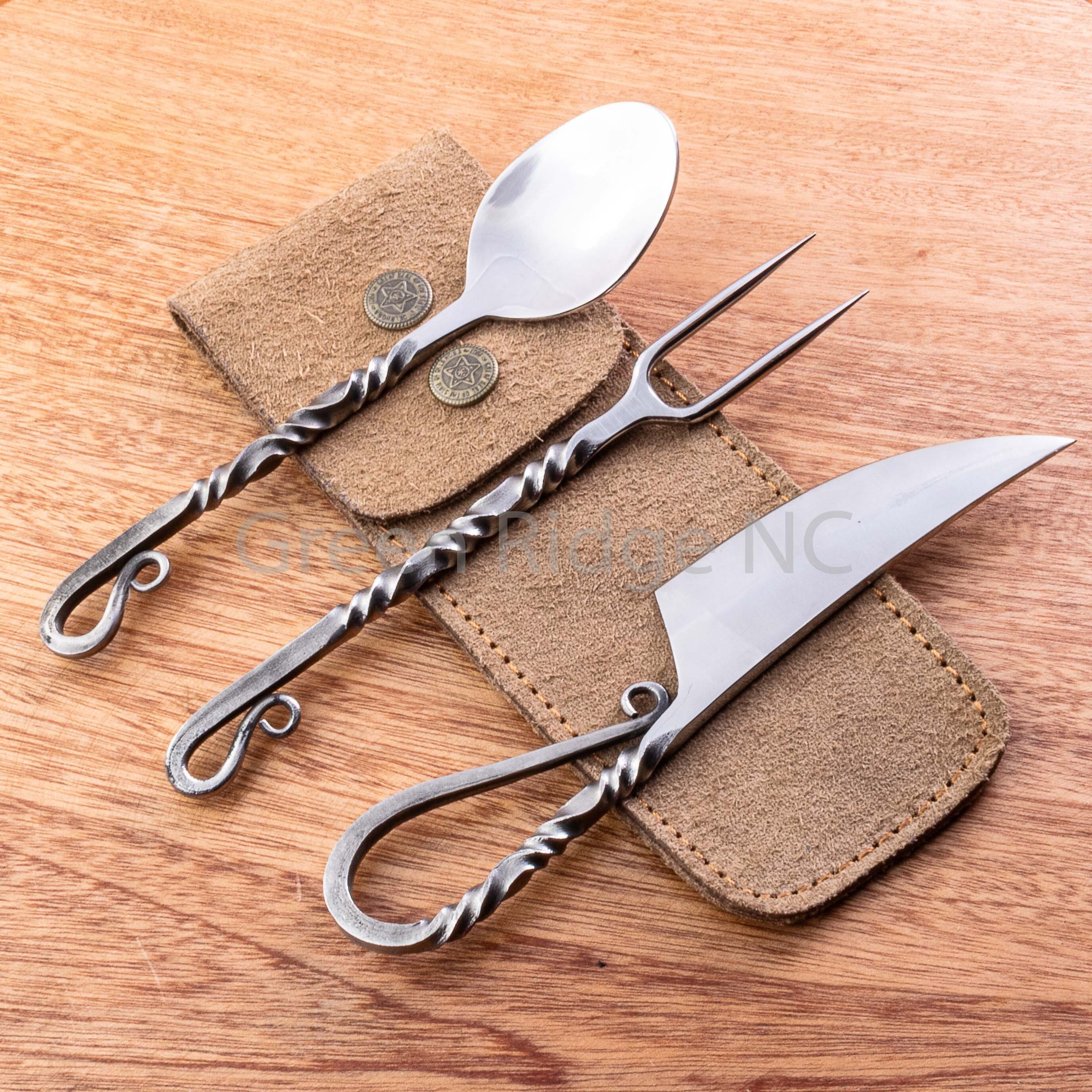 Ironsmith Co. Viking King Dining Set And Pouch – Hand-Forged, Knife And  Fork, High-Carbon Steel Construction