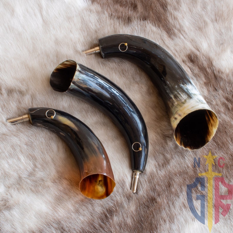 Viking War Horn Viking Gjallarhorn Bugle Blowing Horn Etsy