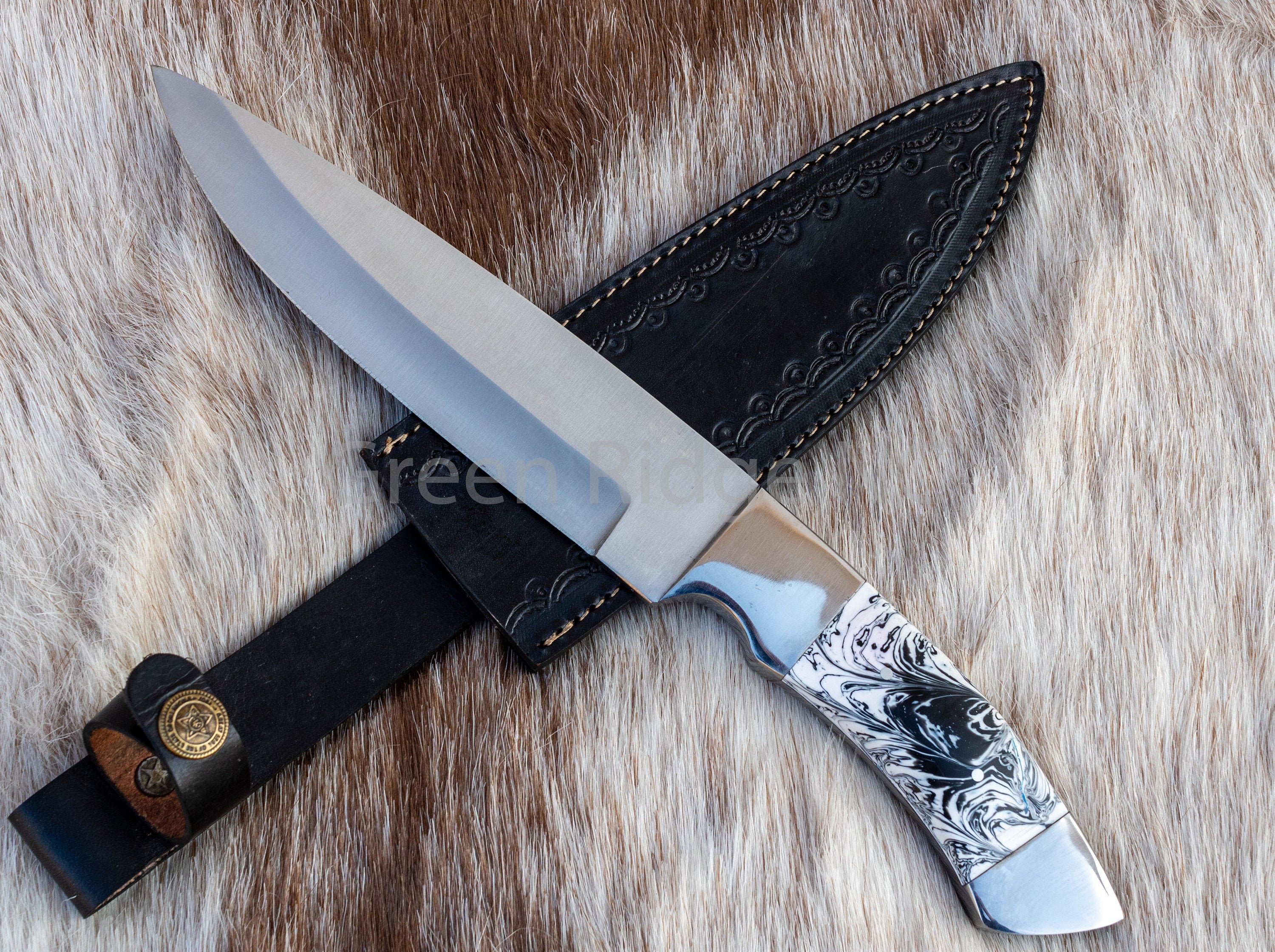 Scout Carry Knife in D2 Steel With Epoxy Handle Best for Etsy