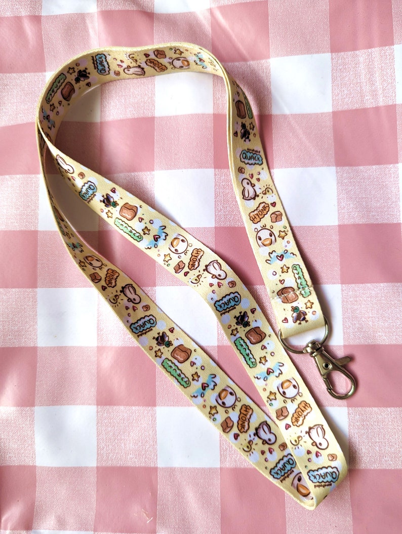 Duck Lanyard, duck gifts, ducks in a row, breakaway lanyard, bird lanyard for keys, lanyard teacher, quacks, duck pin, animal lanyard image 2