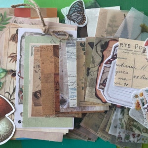 Vintage Junk Journal Starter Kit with 55+ items & a Journal !!
