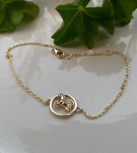 Gold unicorn bracelet outlet