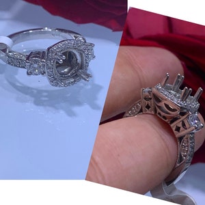 Platinum Diamond Semi- Mount Engagement Ring