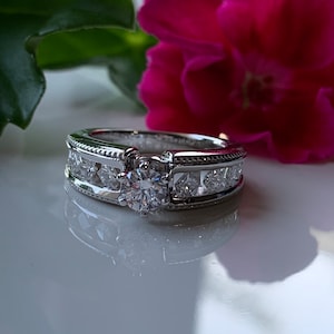 14k White Gold Diamond Engagement Ring
