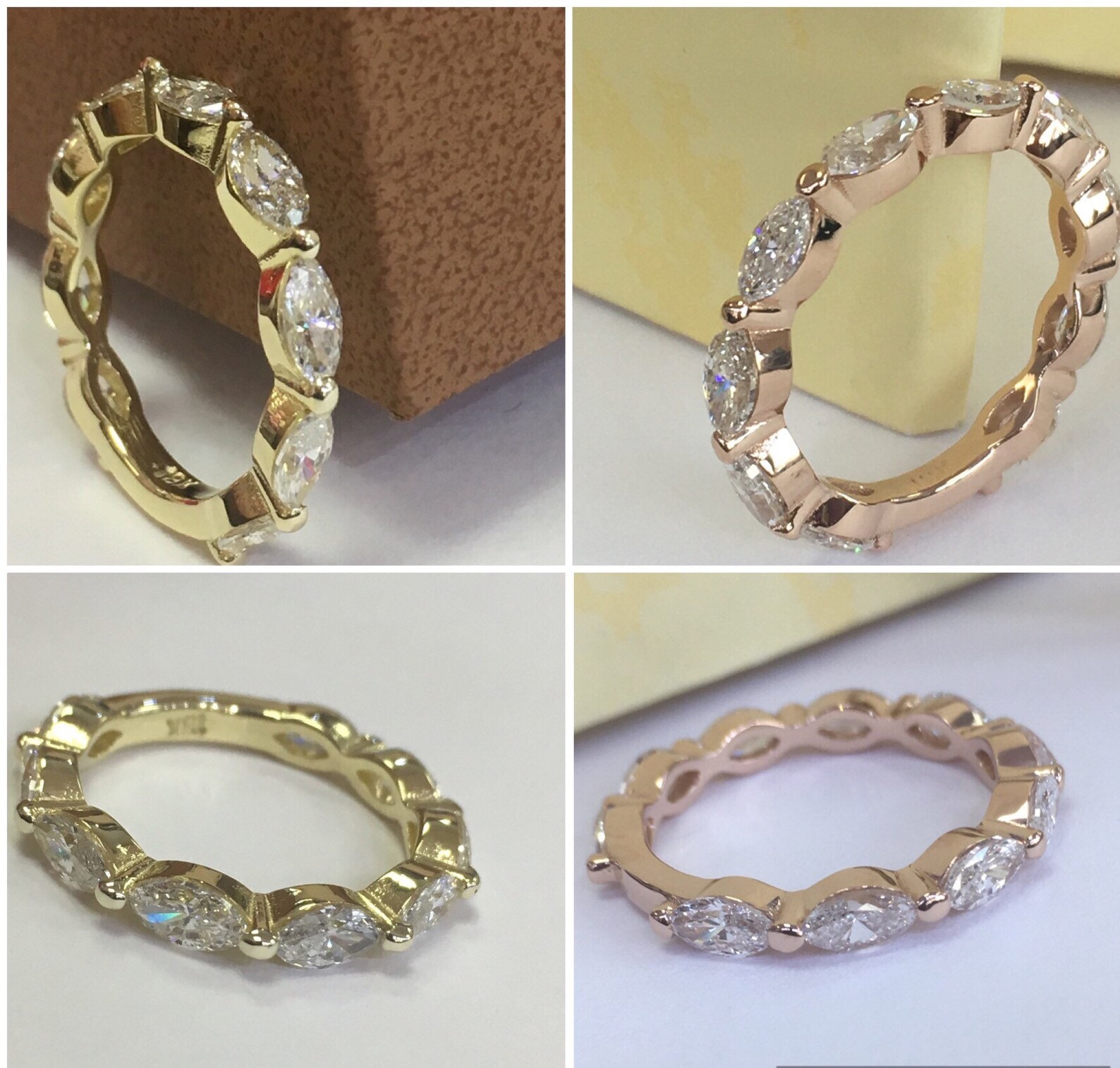 marquise cut eternity band