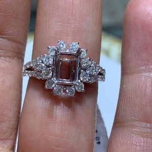 14k Yellow Gold Diamond Semi-Mount Engagement Ring
