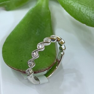 14k Weißgold Diamant Ehering