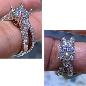 14k White Gold Semi-Mount Diamond Engagement Ring