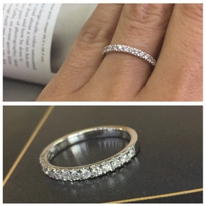 14 k Weißgold Diamant Ehering
