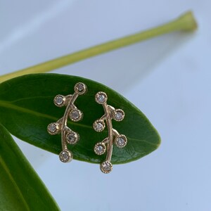 14k Gelbgold Ohrstecker mit Diamant