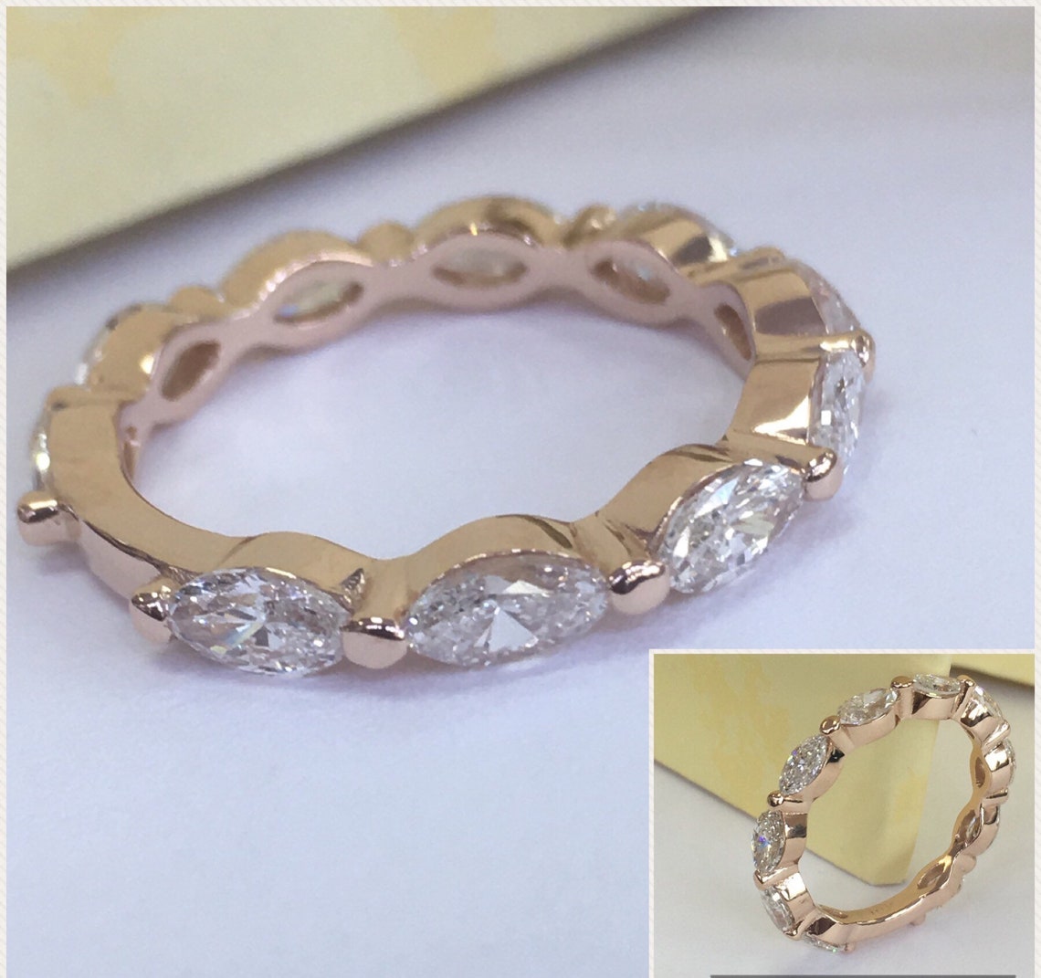 marquise cut eternity band