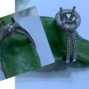 14k White Gold Diamond Semi-Mount Ring