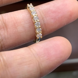 14k Weißgold Diamant Ehering