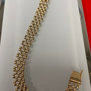 14k Yellow Gold Solid Bracelet