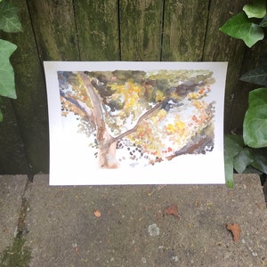 Tree branches 9x12 watercolor print