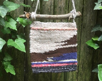 Woven seascape wall hanging