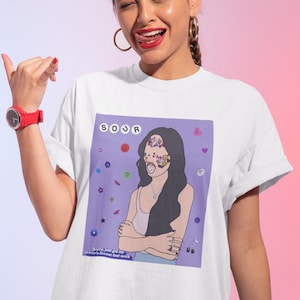 Olivia Rodrigo Sour Unisex Tshirt, Sour Album Merch, Gift For Olivia Rodrigo Fan, Olivia Rodrigo tee, Good 4 U Shirt, Drivers License,