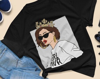Girl Power Graphic Tee, Feminist T-Shirt, Trendy Womens Clothes