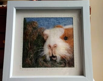 Beautiful needle felted 3D guinea pig picture