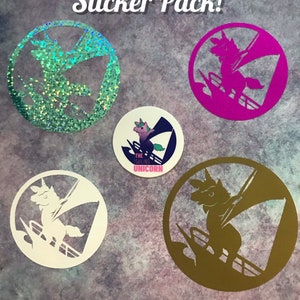 Zeilen Unicorn sticker pack - unicorn decal - zeilen decal - zeilsticker - bootsticker - vinyl sticker - vinyl sticker - unicorn
