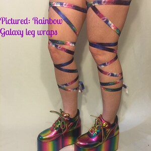 Galaxy Leg Wraps , Tie Dye Leg Wraps , Leg Wraps , Soft Leg Wraps , Garter Leg Wraps , Silicone Elastic Leg Wraps, Leg Wraps Pair