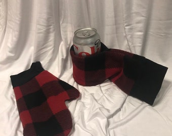 Short can Cozy Canadian beer mitt - mitten - tailgating - craft beer - coffee sleeve - soda can cooler - white elephant gift - beer drinker