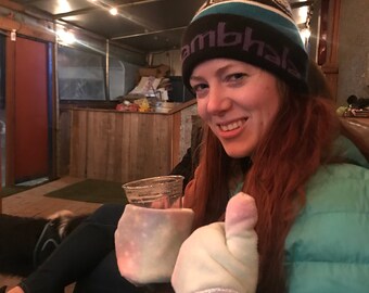 Unicorn hoof Cozy Canadian beer mitt - mitten - tailgating - craft beer - coffee sleeve - camping - cabin weekend- beer gift