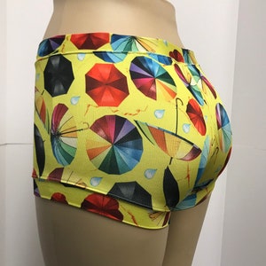 Umbrella Booty Shorts | high waist shorts | rave shorts | ABGT | group therapy | booty shorts | rave bottom | pole shorts | above and beyond