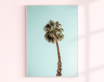 Palm Tree California Poster Ocean Vibes Digital Instant Download Los Angeles Interior Print Southern California Surf Wall Art LA Palm Trees