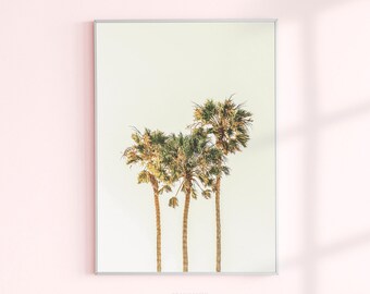 Palm Trees Print California Poster Ocean Vibes Digital Instant Download Los Angeles Interior Southern California Surf Wall Art LA Palm Tree