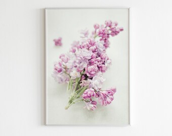 Lilas Blossoms Print Spring Wall Decor Téléchargement instantané Purple Flower Blooming Digital Minimalist Art Interior Printable Mother's Day Gift
