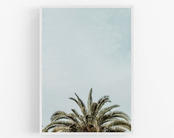 Palm Tree California Poster Ocean Vibes Digital Instant Download Los Angeles Interior Print Southern California Surf Wall Art LA Palm Trees