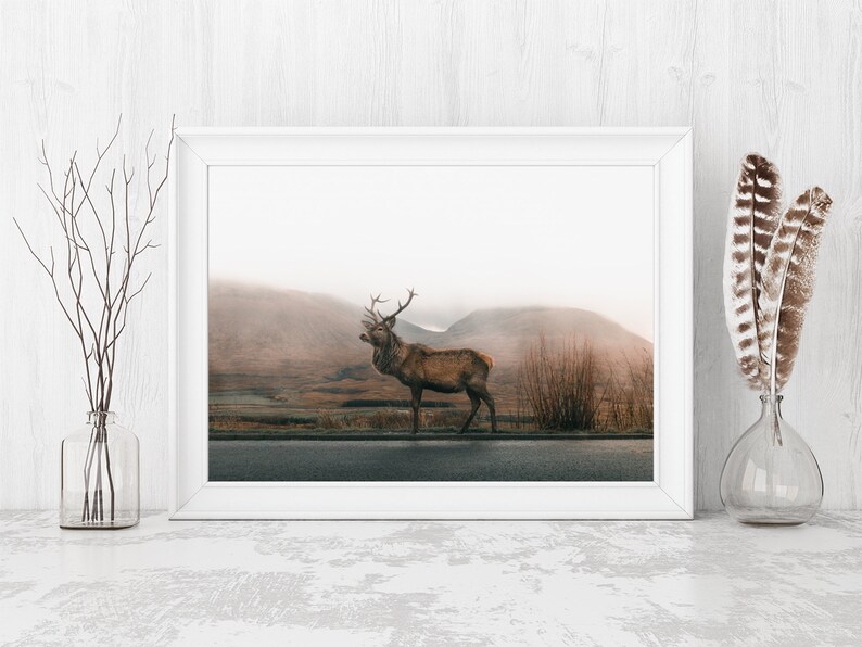 Elk Printable Wall Decor Instant Download Deer Scandinavian - Etsy