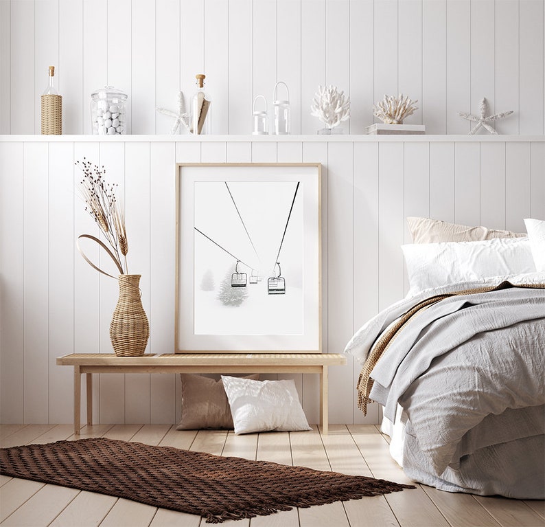 SET OF 3 Ski Lift Printable Wall Decor Winter Skiing Snowy - Etsy