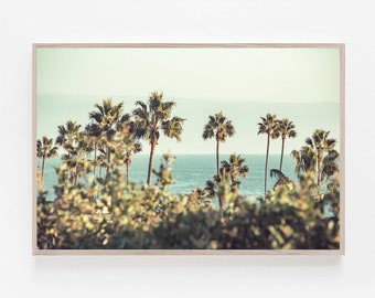 Printable California Wall Art, Los Angeles Poster, Hollywood Hills, Home Decor, Digital Instant Download, Interior Print, Palm Trees in LA