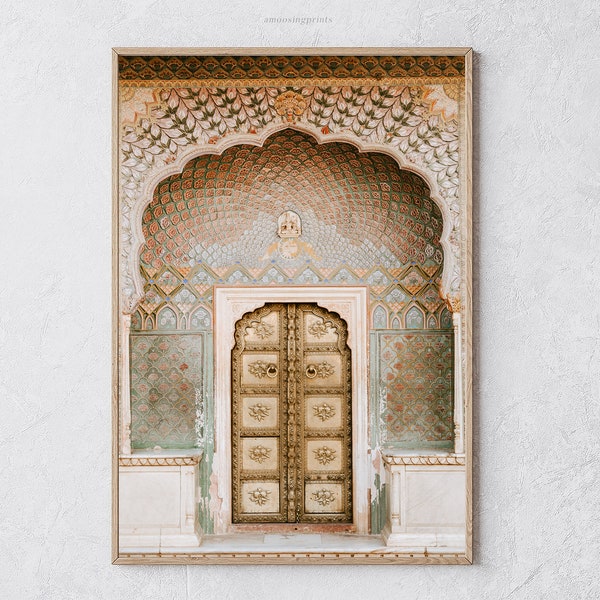 Moroccan Door Printable Art Boho Wall Instant Digital Download Middle East Architecture Decor Oriental Morocco Travel Print Neutral Interior