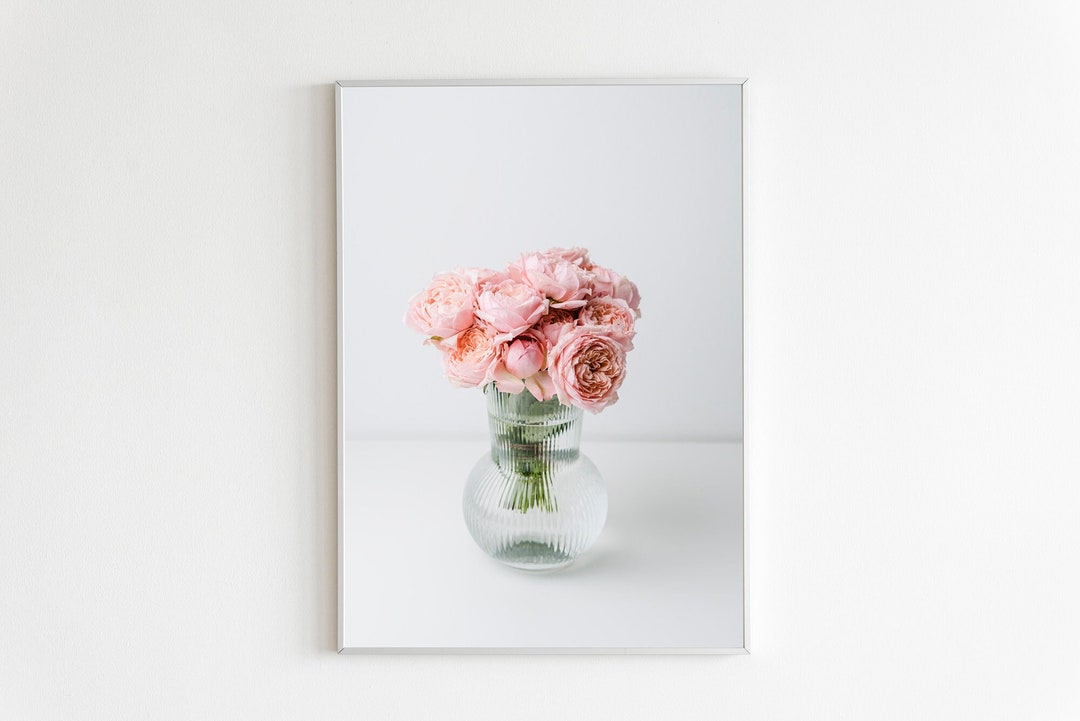 Roses Print Wall Decor Instant Download Blossoms Printable Pink Rose ...