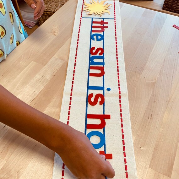 Embroidered Sentence Activity Sheet for use with Movable Etsy