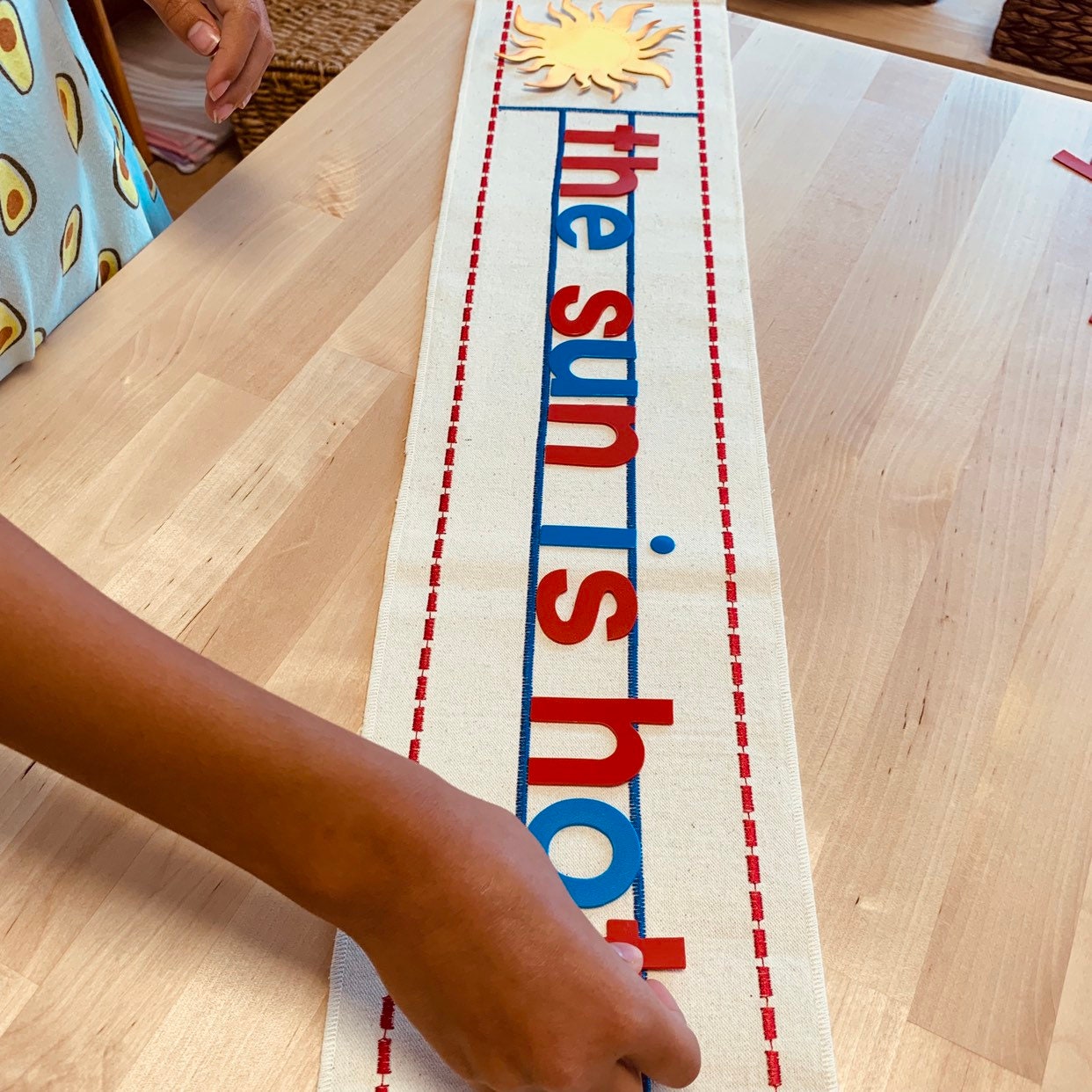 Embroidered Sentence Activity Sheet for use with Movable Etsy