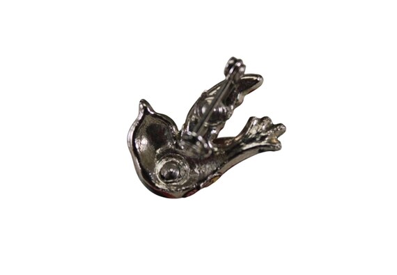 Tiny Bird Brooch pin Vintage - image 3