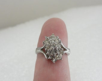 Uncas Sterling Cocktail Ring Size 6.5