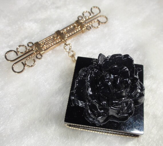 10K Mourning Brooch Art Deco 10k Mourning Brooch B
