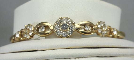 Avon Bangle Hinged Rhinestone Beauty - image 3