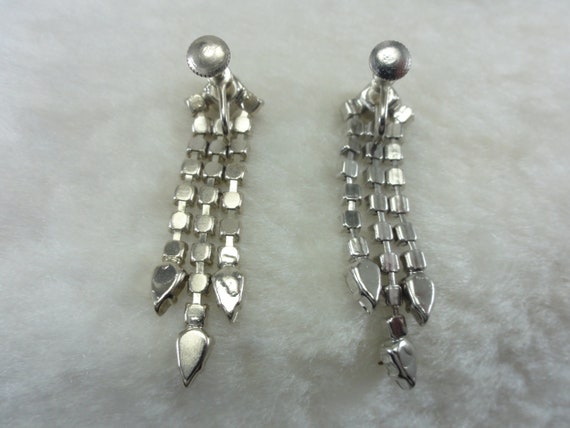 Art Deco Bridal Earrings Vintage Deco Rhinestone … - image 5