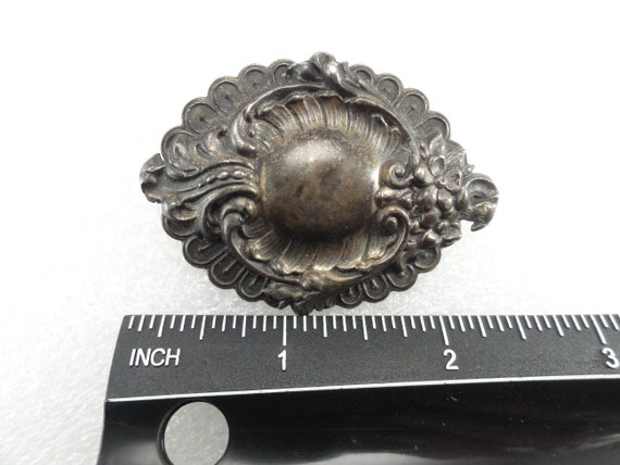 Sterling Brooch Art Nouveau Antique High Sterling… - image 4