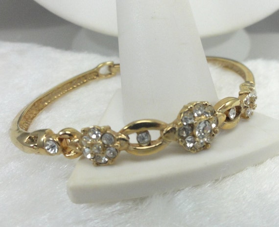 Avon Bangle Hinged Rhinestone Beauty - image 1