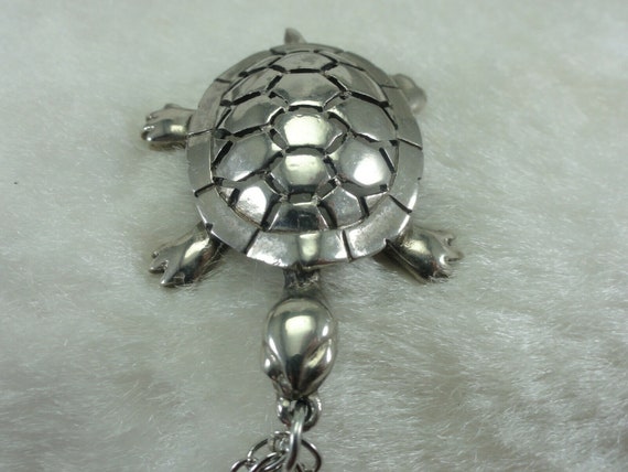 Turtle Pendant Necklace JJ Jonette 1980's - image 5