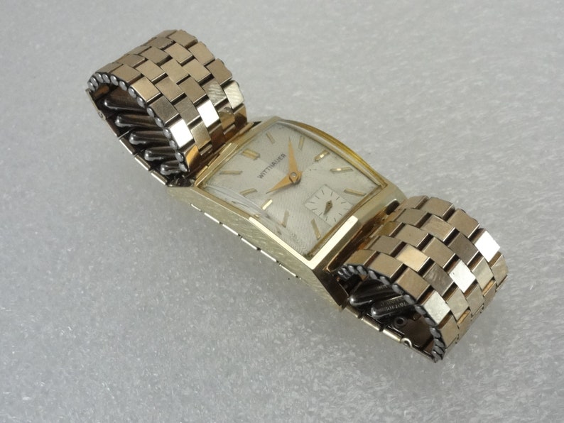 14k Gold Wittnauer Watch Kreisler Band Etsy