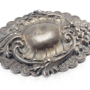 Antique Sterling Brooch Hand Cast Art Nouveau High Sterling